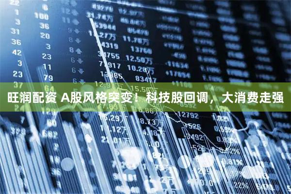旺润配资 A股风格突变！科技股回调，大消费走强