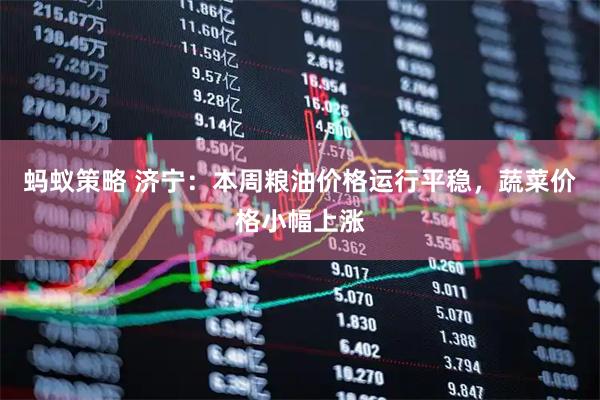 蚂蚁策略 济宁：本周粮油价格运行平稳，蔬菜价格小幅上涨